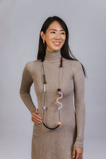 Memphis Maxi Necklace - Lilac/Salmon