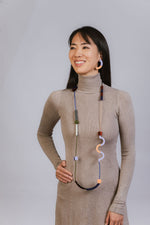 Memphis Maxi Necklace - Lilac/Salmon