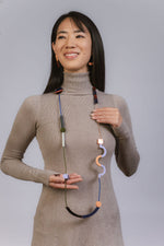 Memphis Maxi Necklace - Lilac/Salmon