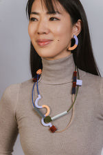 Memphis Maxi Necklace - Lilac/Salmon