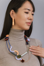Memphis Maxi Necklace - Lilac/Salmon