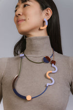 Memphis Maxi Necklace - Lilac/Salmon