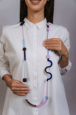 Memphis Maxi Necklace - Electric Blue