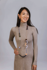 Memphis Maxi Necklace - Lilac/Salmon